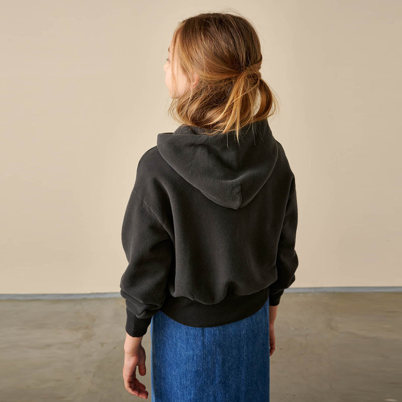 Bellerose Sweat Vasso en Coton à capuche anthracite
