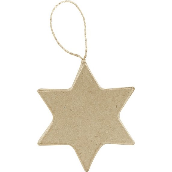 Etoile plate à suspendre 7,5cm - Kraft