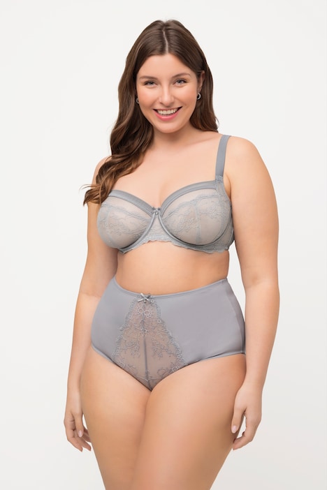 Bügel-BH, Mesh-Cups, Spitze, Cup C - E