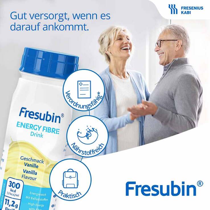 Fresubin Energy Fibre Drink Mischkarton Trinkflasche, 6X4X200 ml