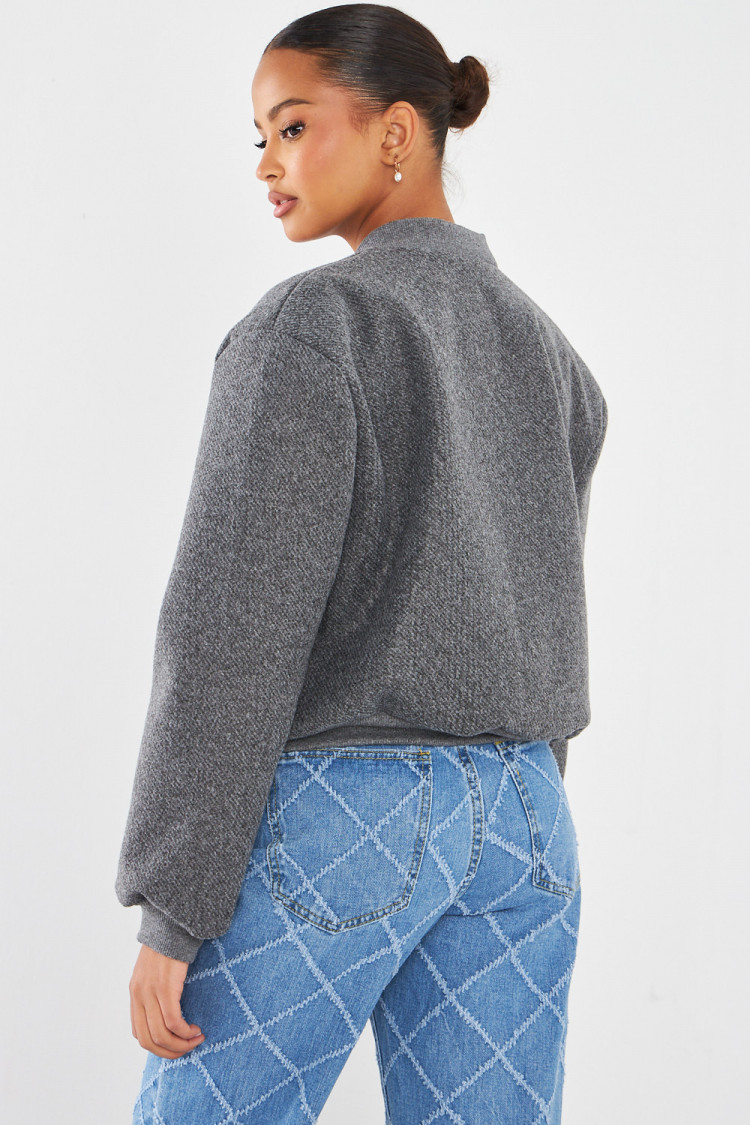 Bomber court gris