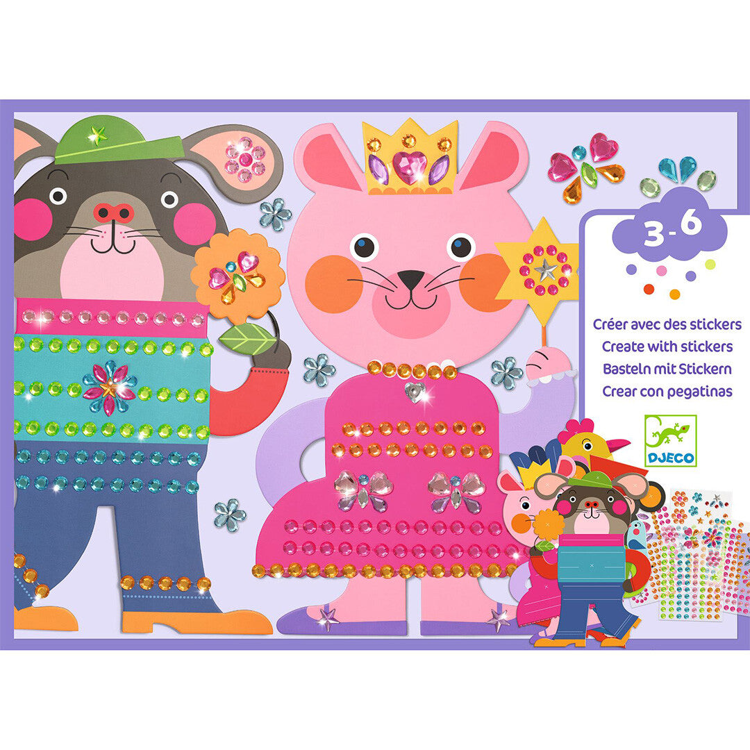 Djeco knutselset creëren met stickers - sparkles