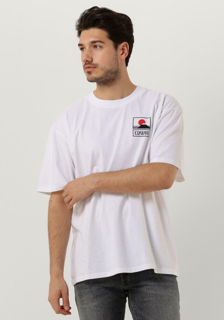EDWIN witte edwin t-shirt sunset on mt fuji ts single jersey