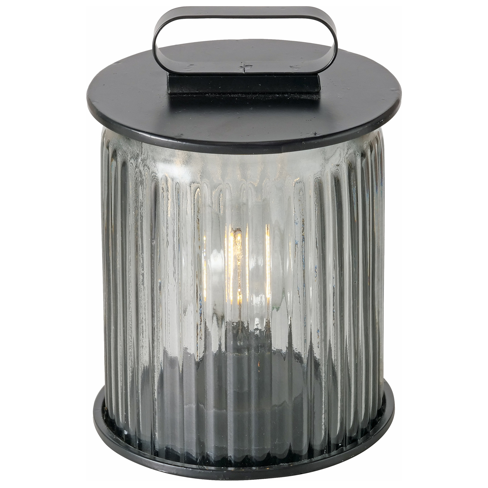 LED-Tischleuchte - schwarz-grau - 18 cm hoch