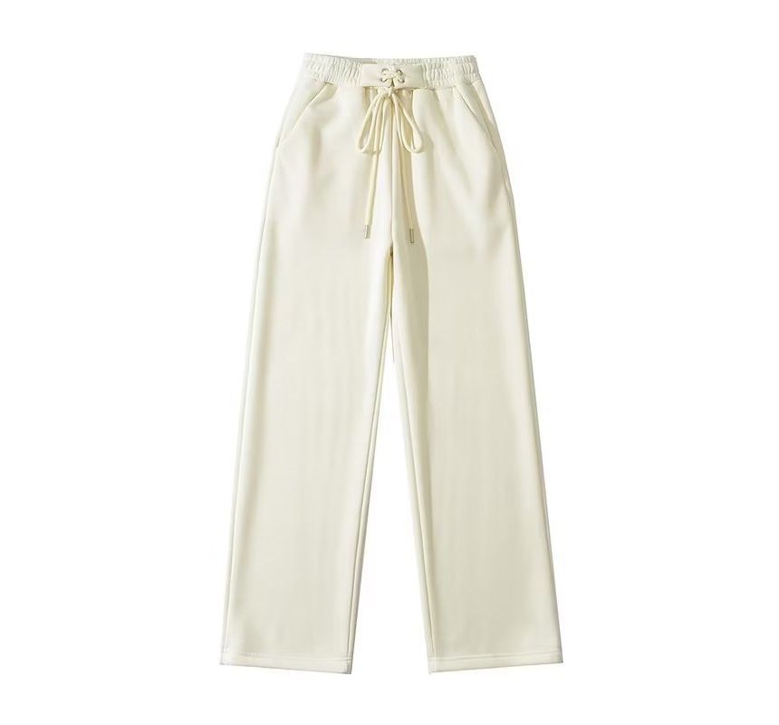 Morhan - Rechte joggingbroek met elastische taille en fleecevoering