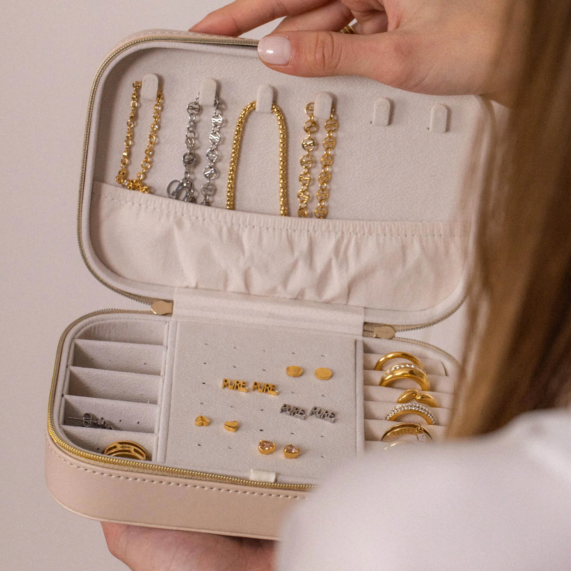 Premium Schmuck Box Beige - PURELEI