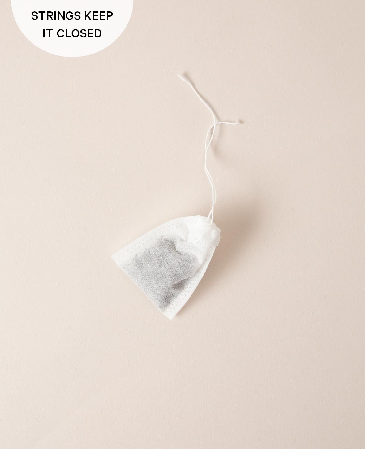 (100er Set) Teebeutel zum Selbstbefüllen DIY Filterbeutel für Losen Tee mit Kordelzug - Weiss
