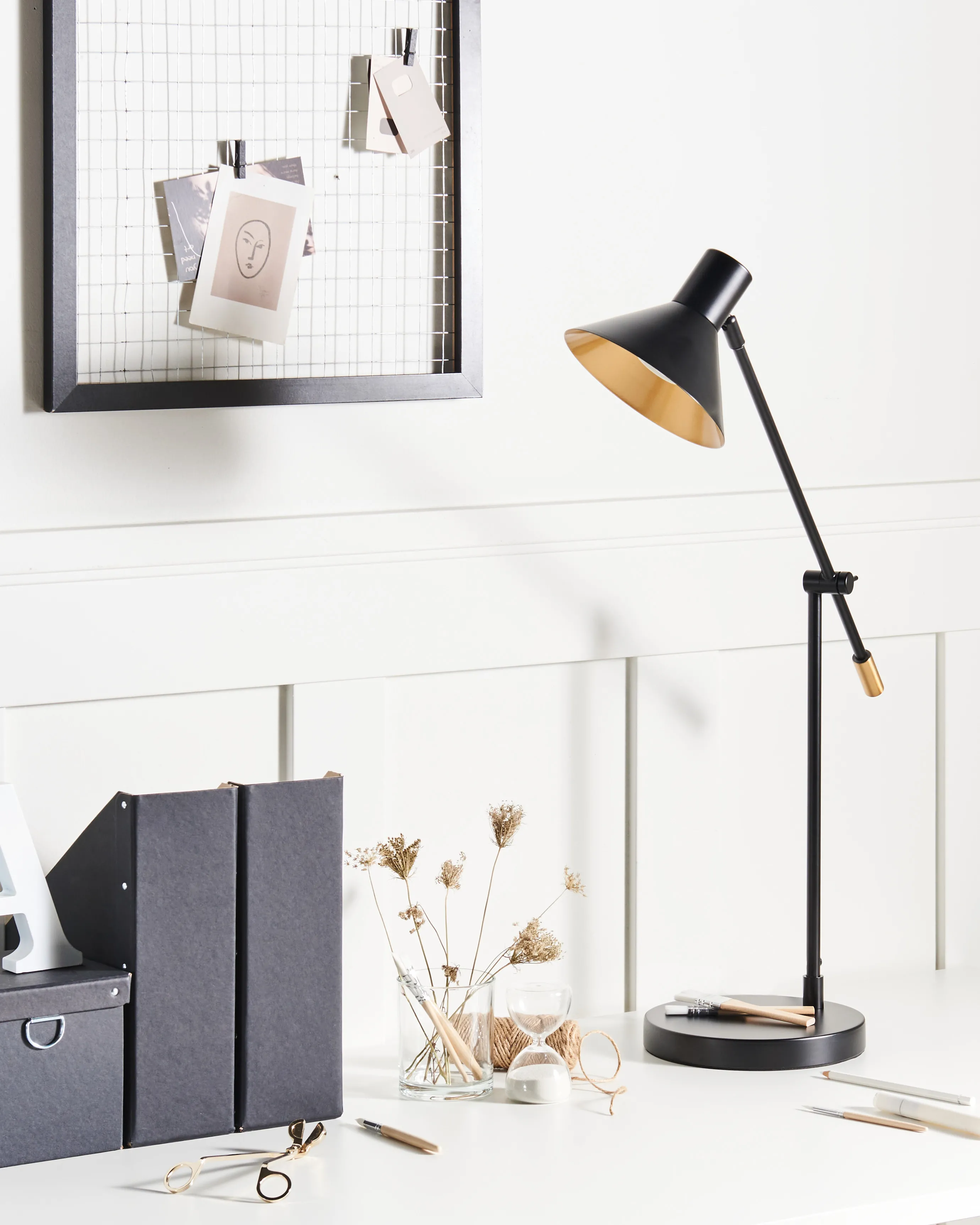 Bureaulamp PINKEEN Metaal Zwart