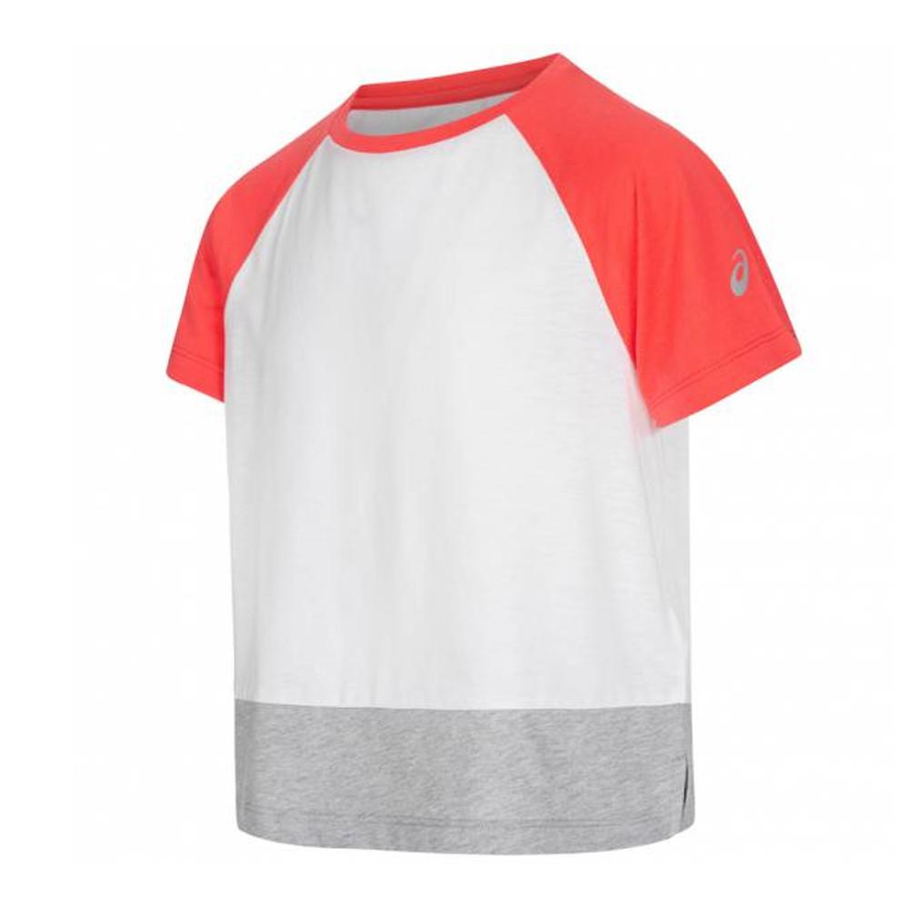 Asics T-shirt blanc Fille Asics Color Block