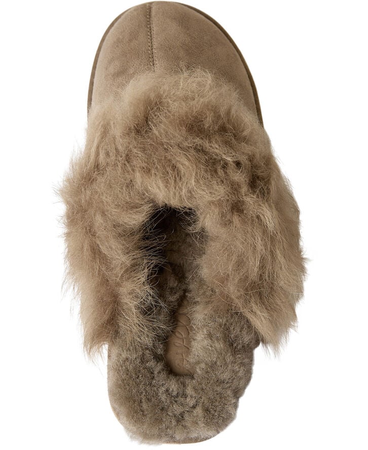 Lovelies VIGRA - SHEARLING SLIPPERS Walnut