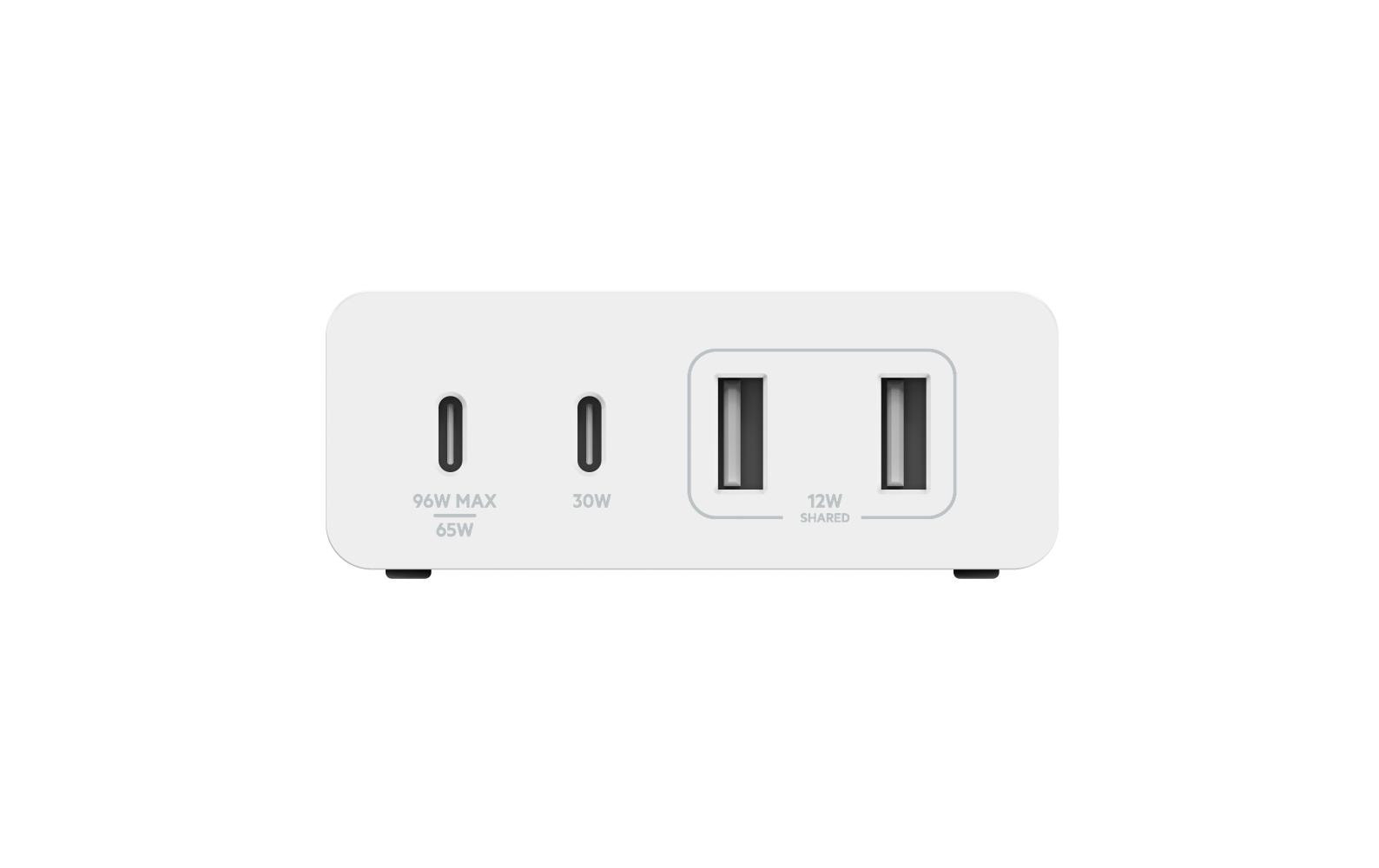 USB-Wandladegerät Boost Charge GaN-4-Port-USB-A-USB-C 108WSchnellladefähiges Ladegerät mit zwei USB-C und zwei USB-A-Ports