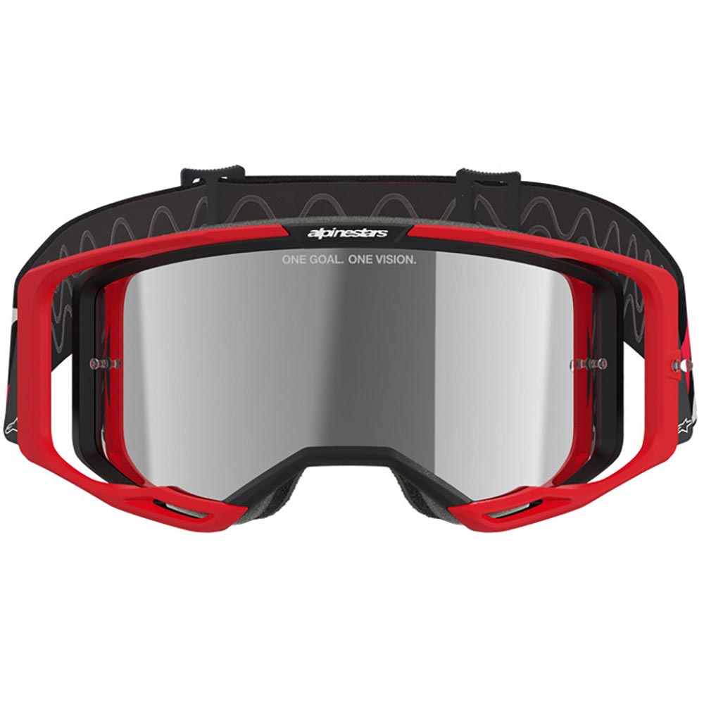 Alpinestars - Masque Vision 8 Luar Mirror Noir / Blanc / Rouge / Argent