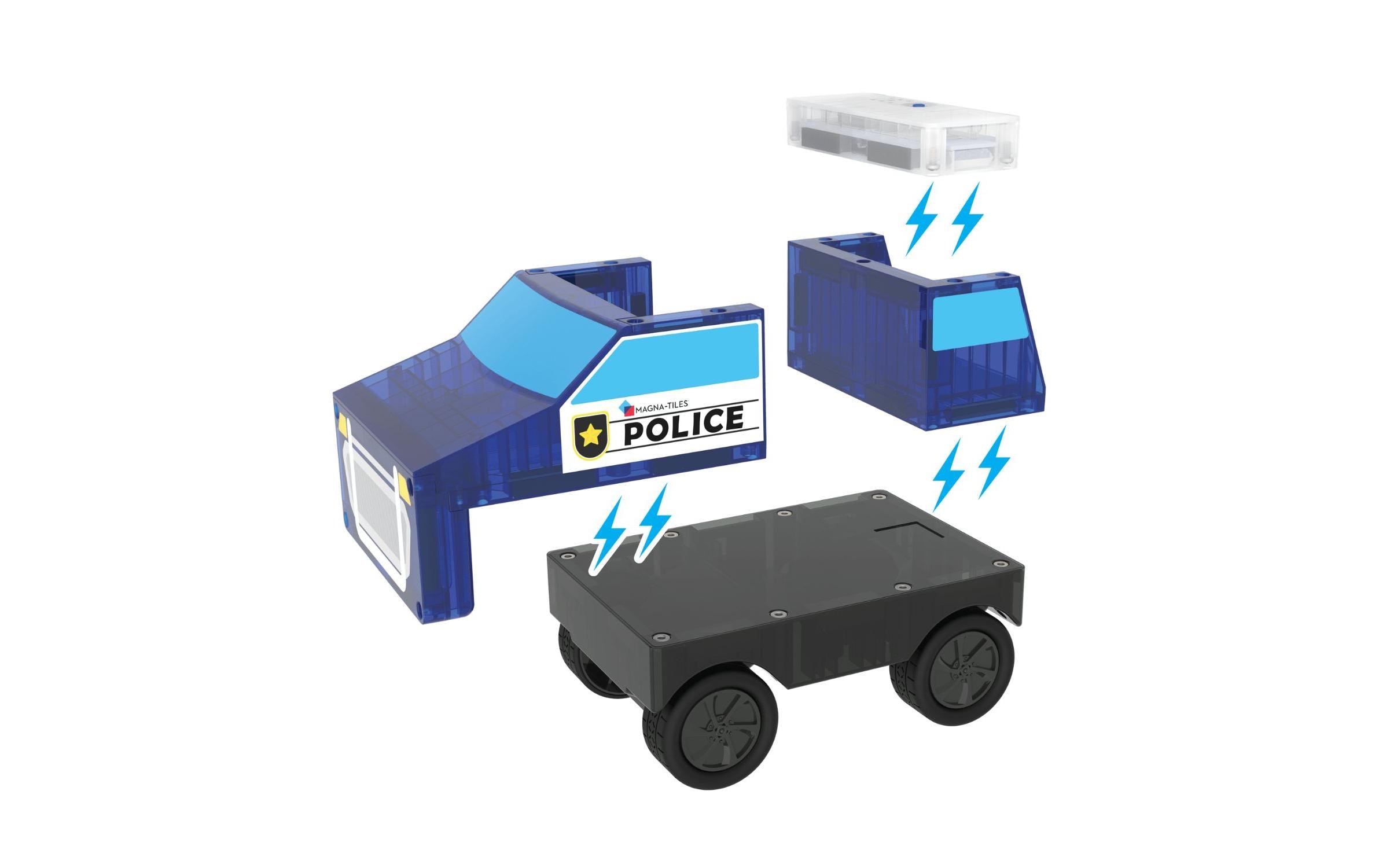 Police Station 35 TeileBau-Set mit 35 magnetischen Teilen