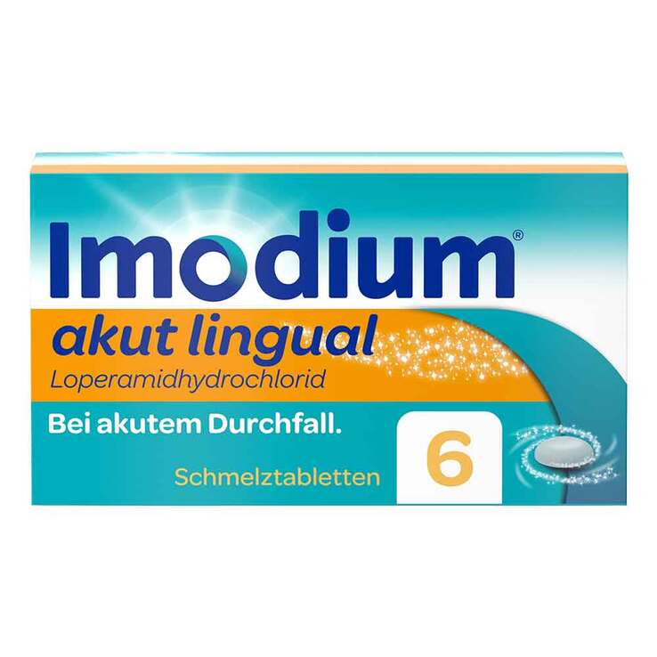 Imodium akut lingual – Soforthilfe bei akutem Durchfall, 6 St