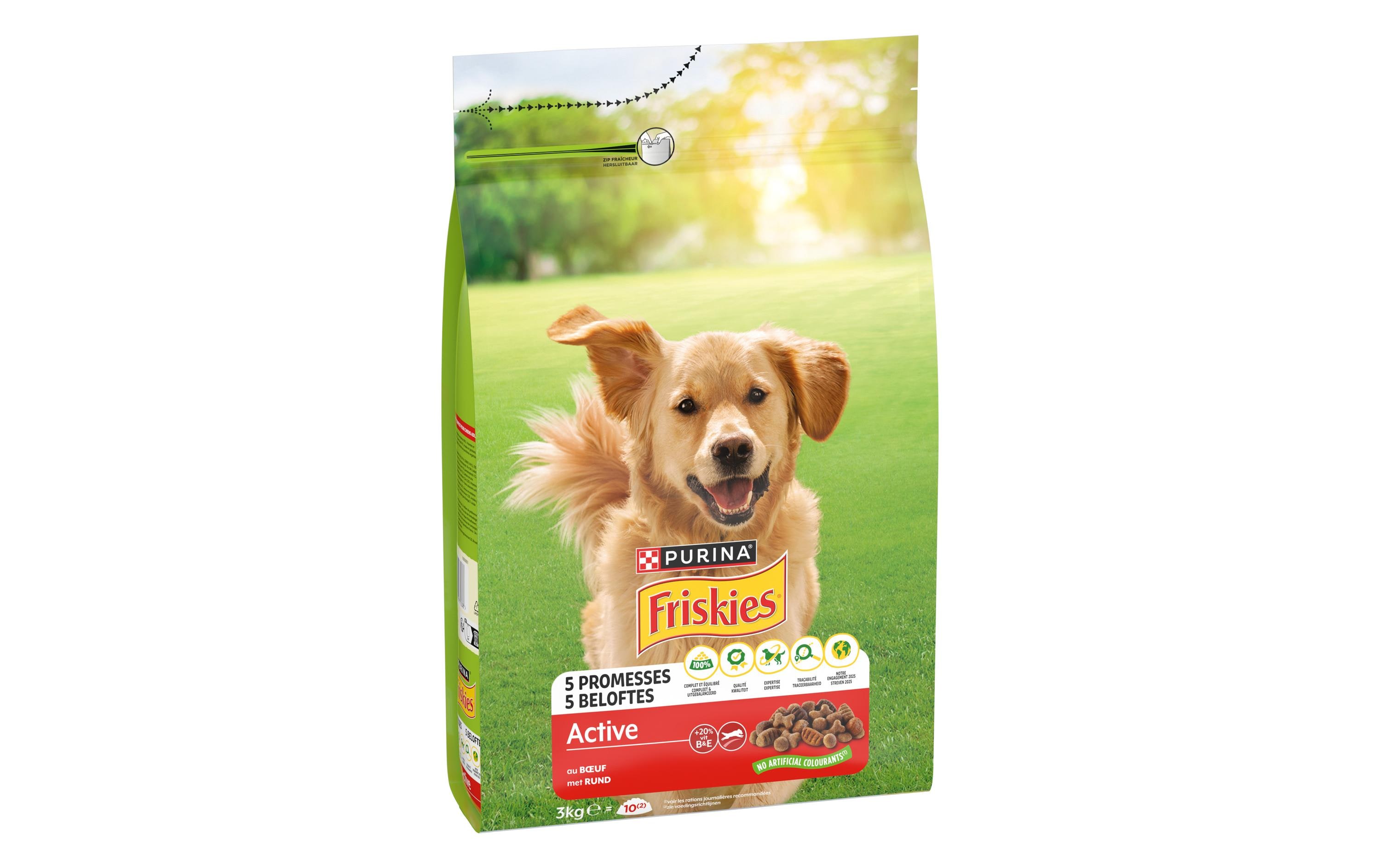 Trockenfutter Active Hund mit Rind 3 kgAlleinfutter für Hunde