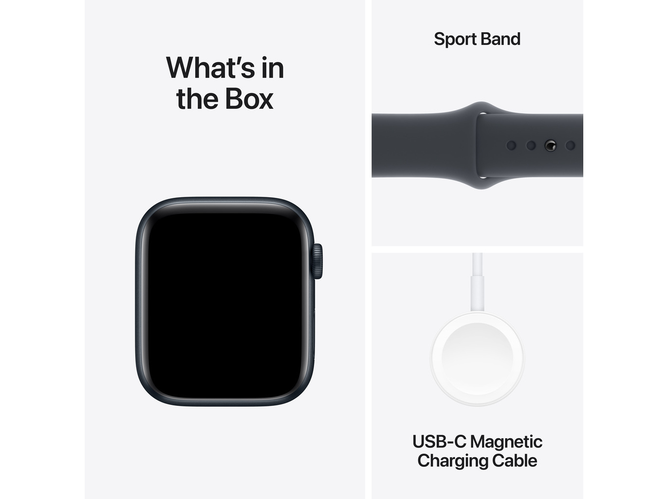 APPLE WATCH SE GPS 44MM ALUMÍNIO MEIA-NOITE BRACELETE SPORT MEIA-NOITE M/L