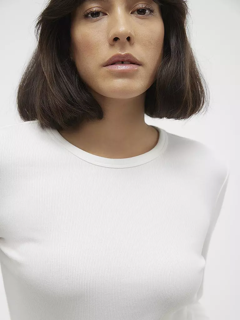 VERO MODA Langarmshirt Slim Fit  VMCHLOE weiss