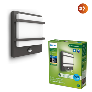 Philips buitenlamp Petronia met bewegingssensor 3,8W 800 lm