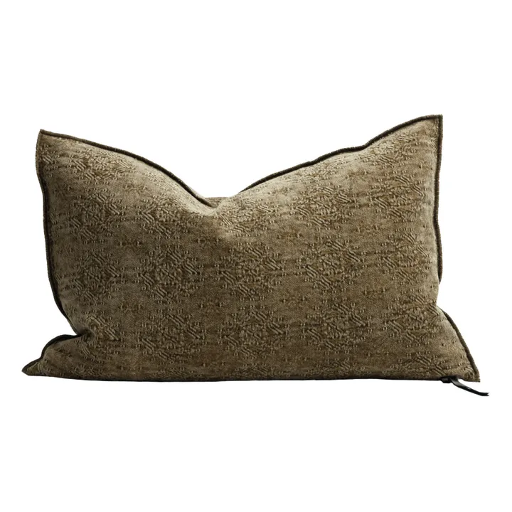 Maison de Vacances Coussin Vice Versa en jacquard kilim | Bronze