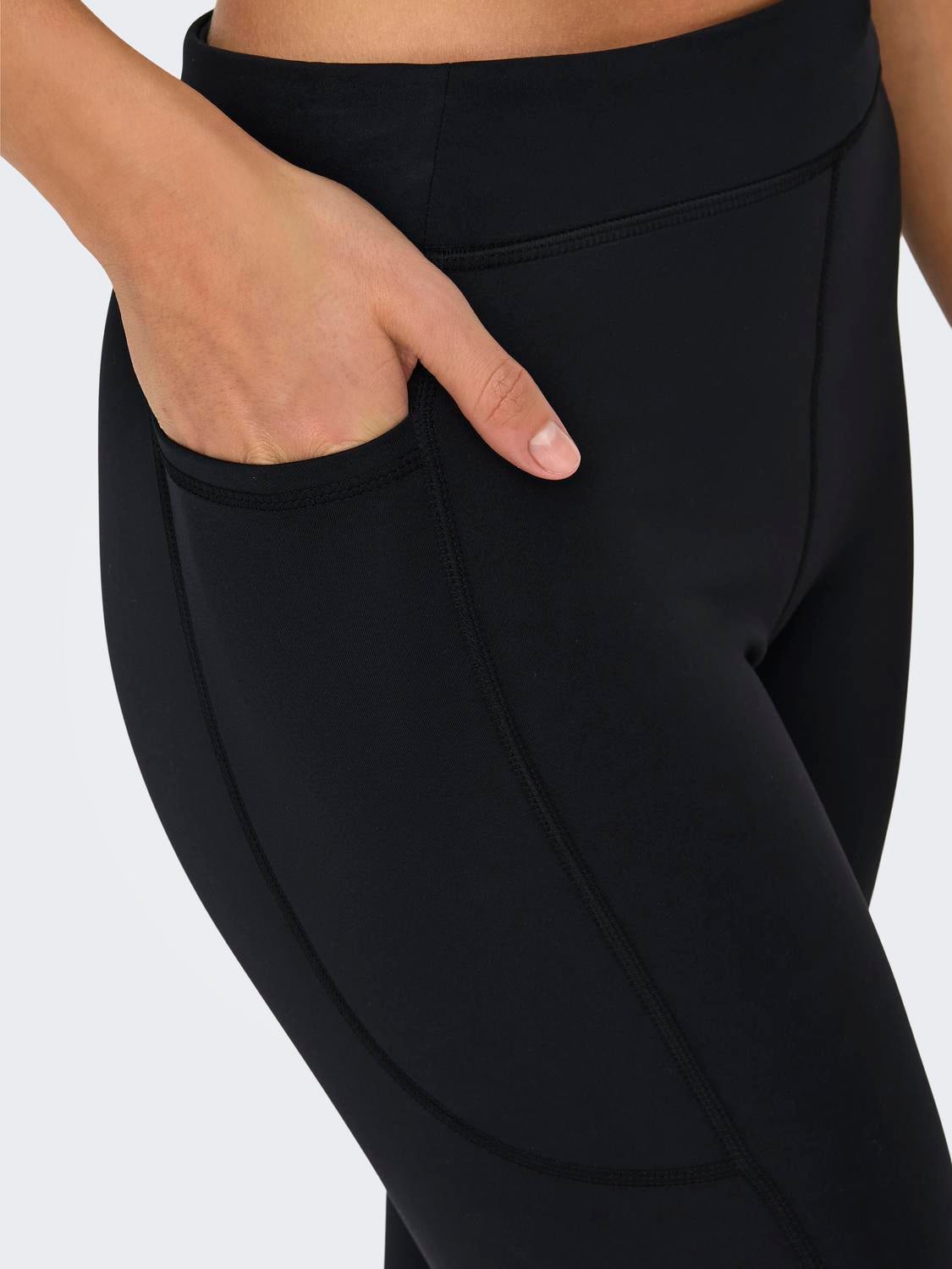 ONPRYA-2-STEN Hohe Taille Enger Schnitt Sportleggings Black