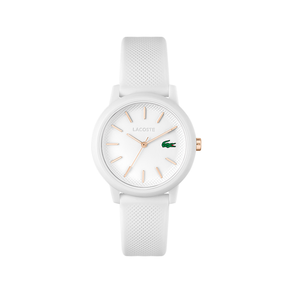 Montre Lacoste 12.12 femme résine bracelet silicone blanc