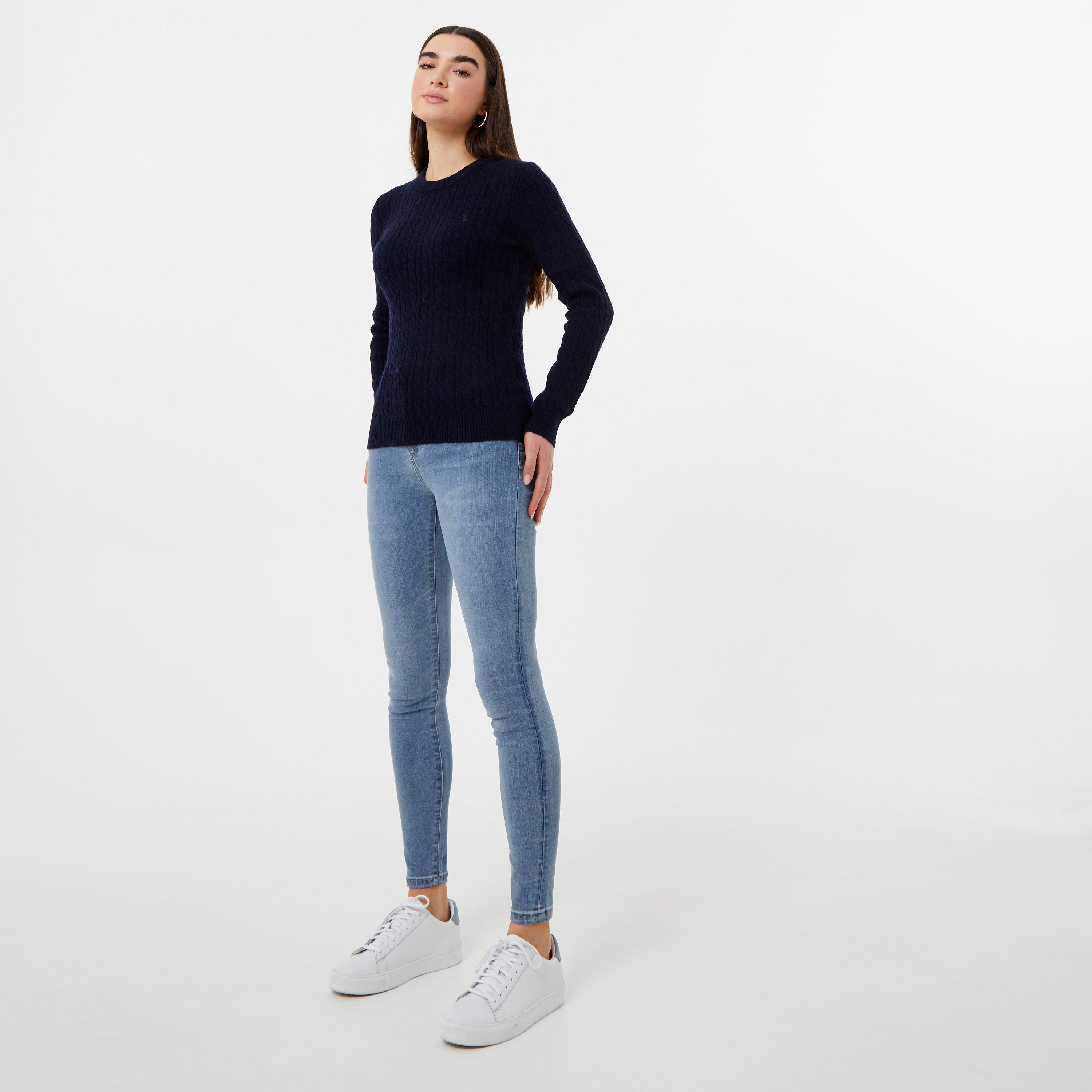 Jack Wills Tinsbury Merino Wool Blend Cable Knitted Jumper