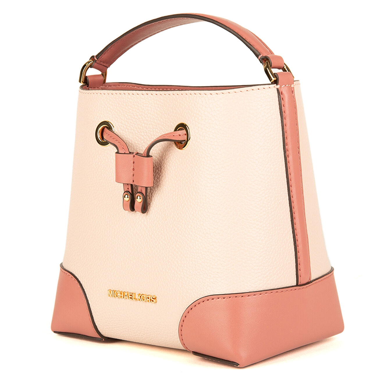 Michael Kors Sac seau en Peau de Vache Mercer S rose clair - 22x22x14 cm