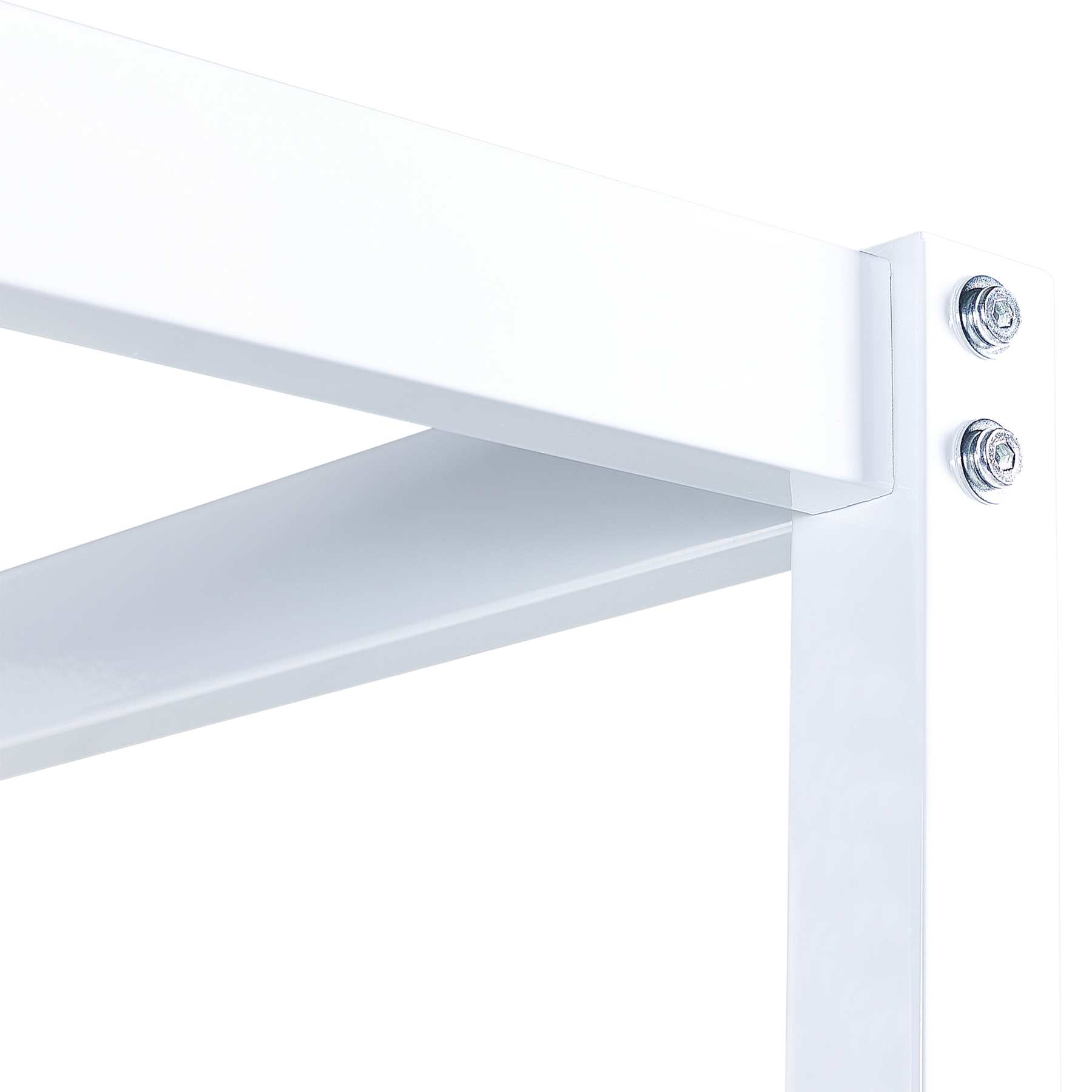 Beliani - LESTARDS - Hemelbed - Wit - 160 x 200 cm - Staal