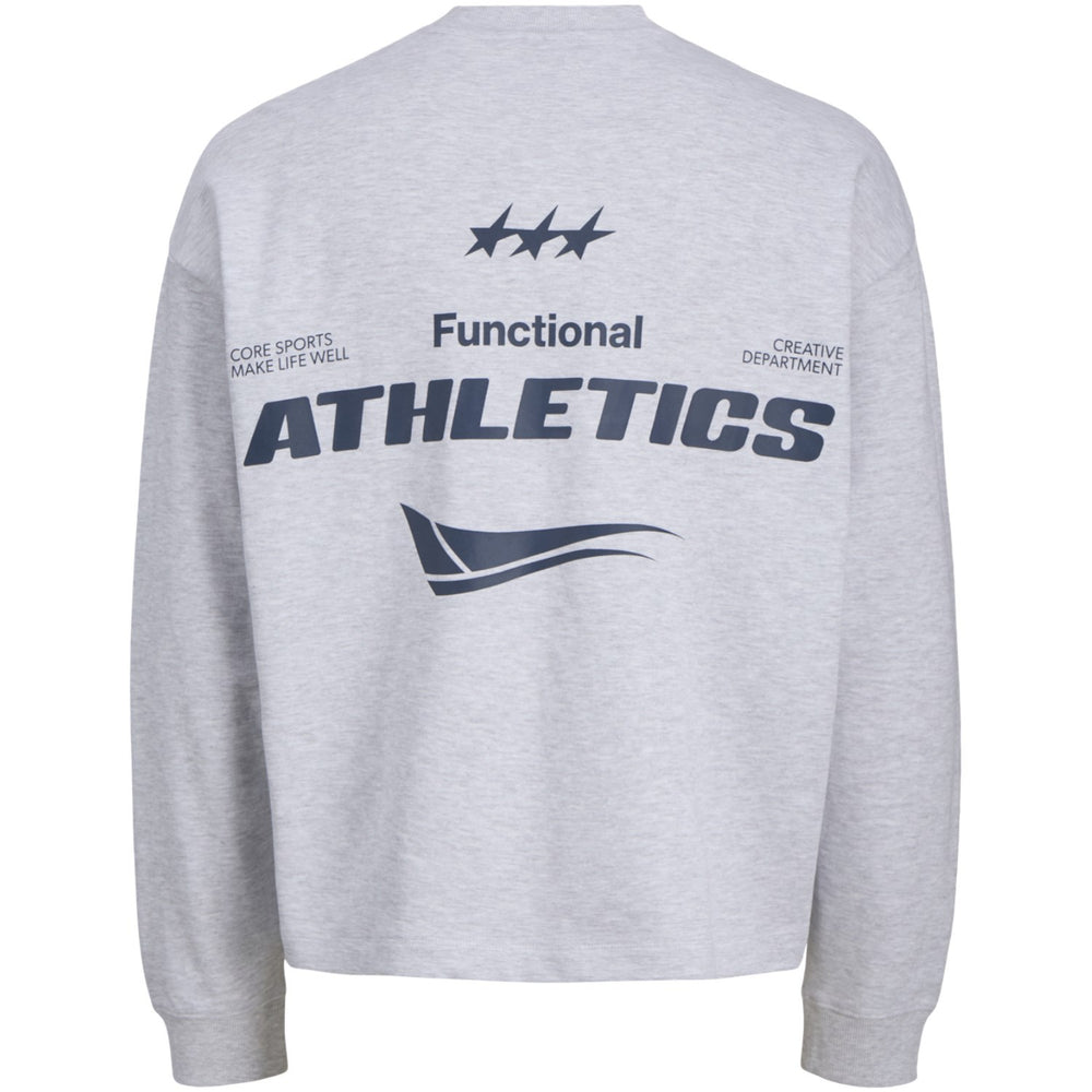 Køb Jack & Jones Junior White Melange Jcosignal Sweat Crew Neck Jnr