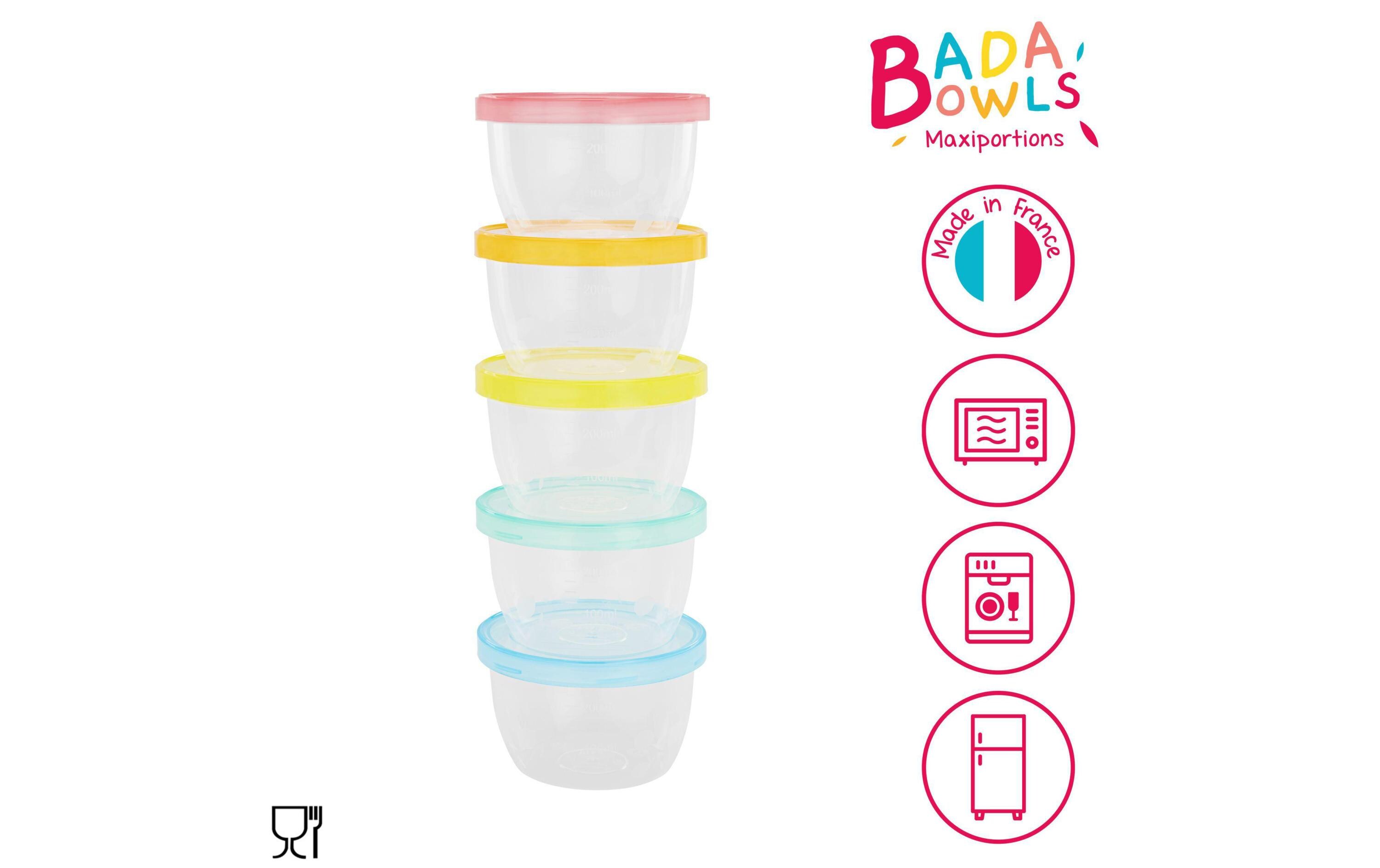 Nahrungsbehälter BadaBowls 5 Stück 250 mlBehälter Badabowls, 5 Stück 250 ml