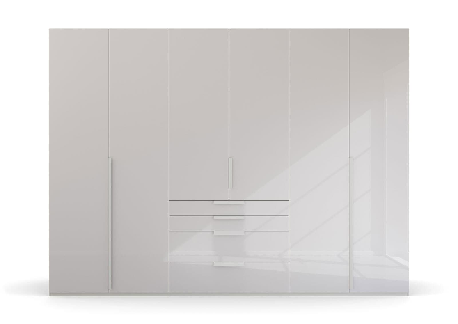 Kleiderschrank PURISMA Seidengrau/ Glas Seidengrau