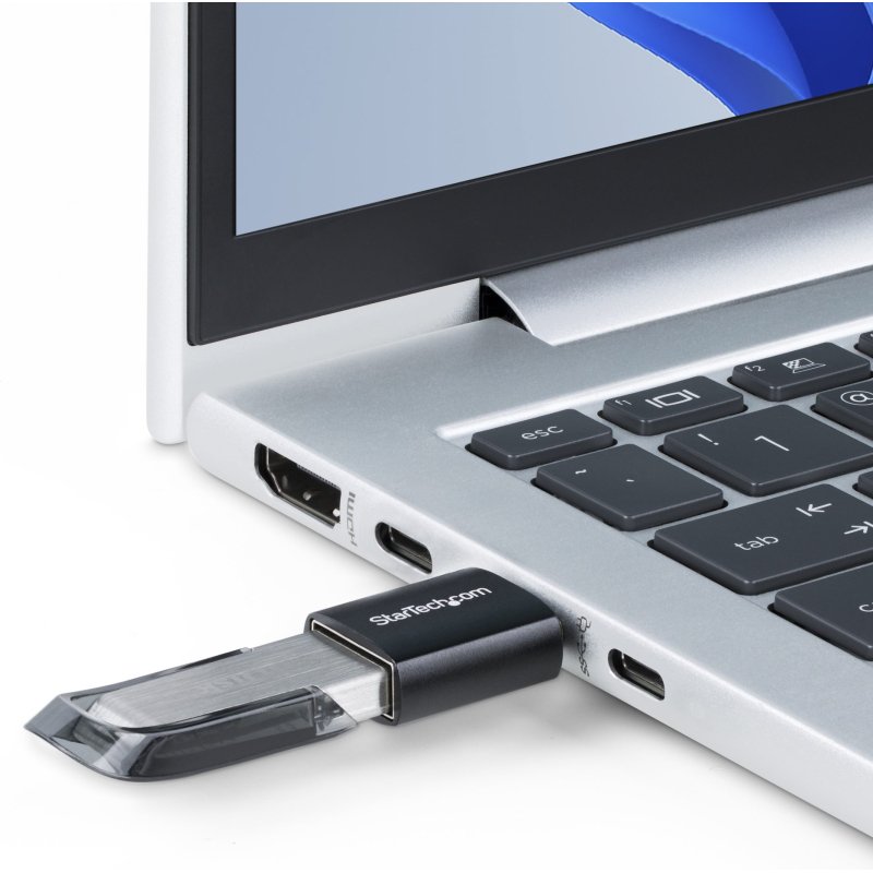 StarTech.com Adaptateur USB-C vers USB-A, USB 5Gbps, 3A, Convertisseur USB-C Mâle vers USB-A Femelle, Boîtier Métallique Durable - Compatible Thunderbolt