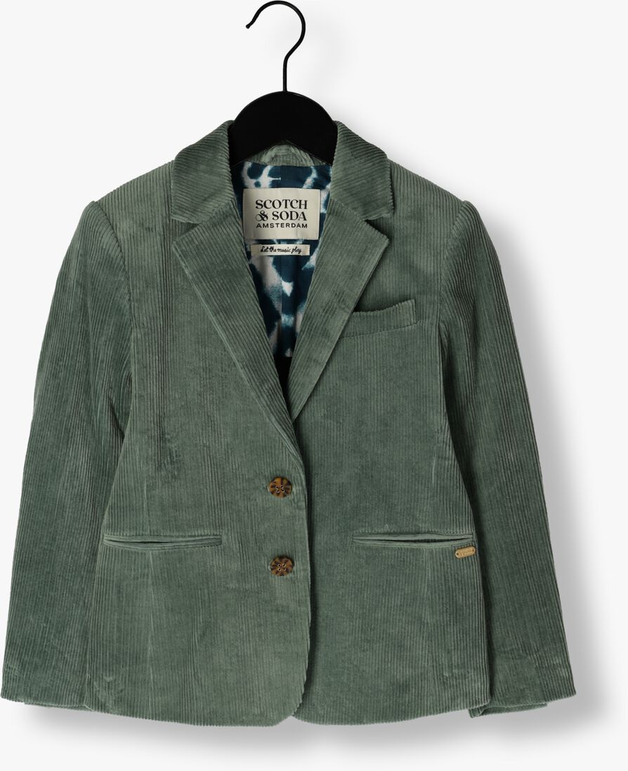SCOTCH & SODA groene scotch & soda blazer lightweight corduroy blazer