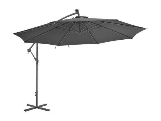 Parasol meuble de jardin métal argentée 02_0008653
