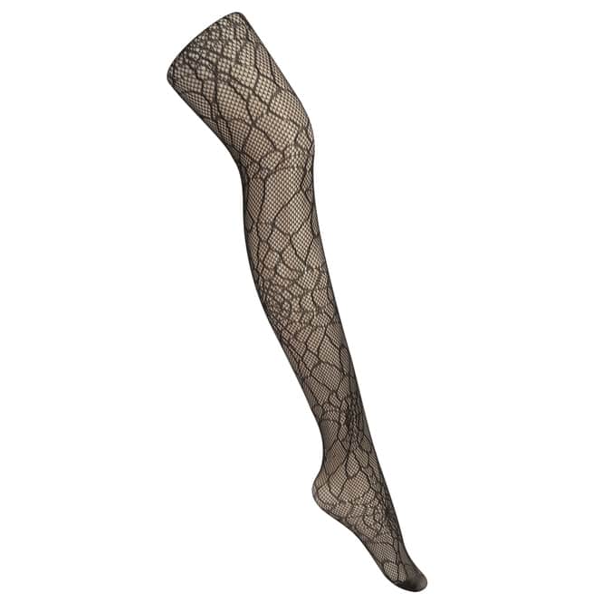 Strumpfhose - mit Spinnennetz - für Erwachsene - Einheitsgröße - schwarz
