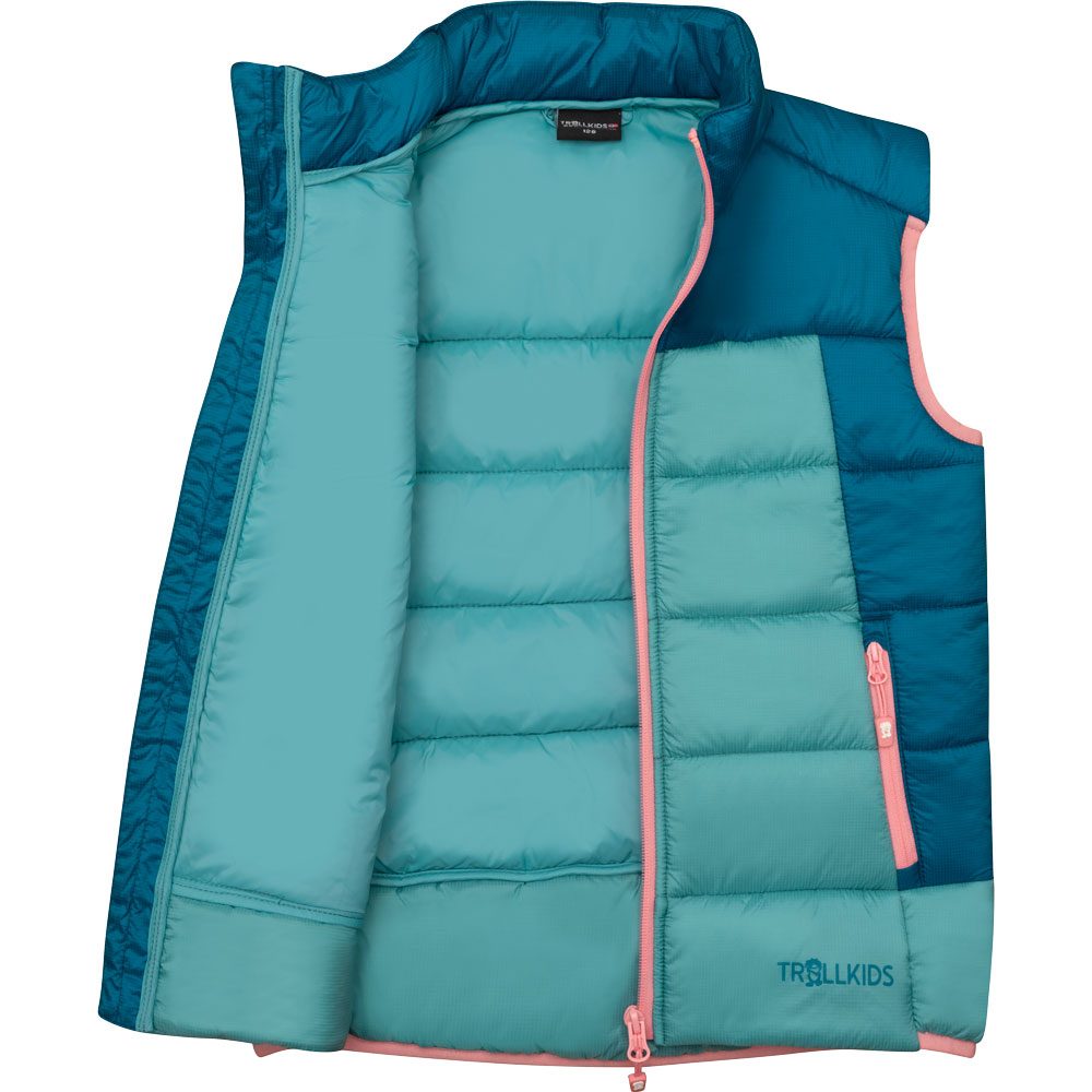 Trollkids Hardanger Weste Kinder aqua haze