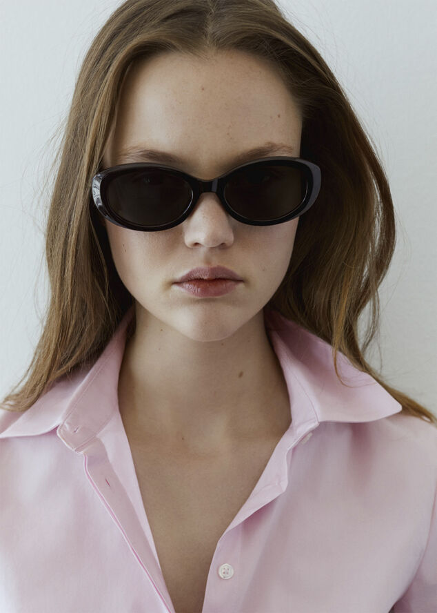 MANGO Acetate frame sunglasses Black