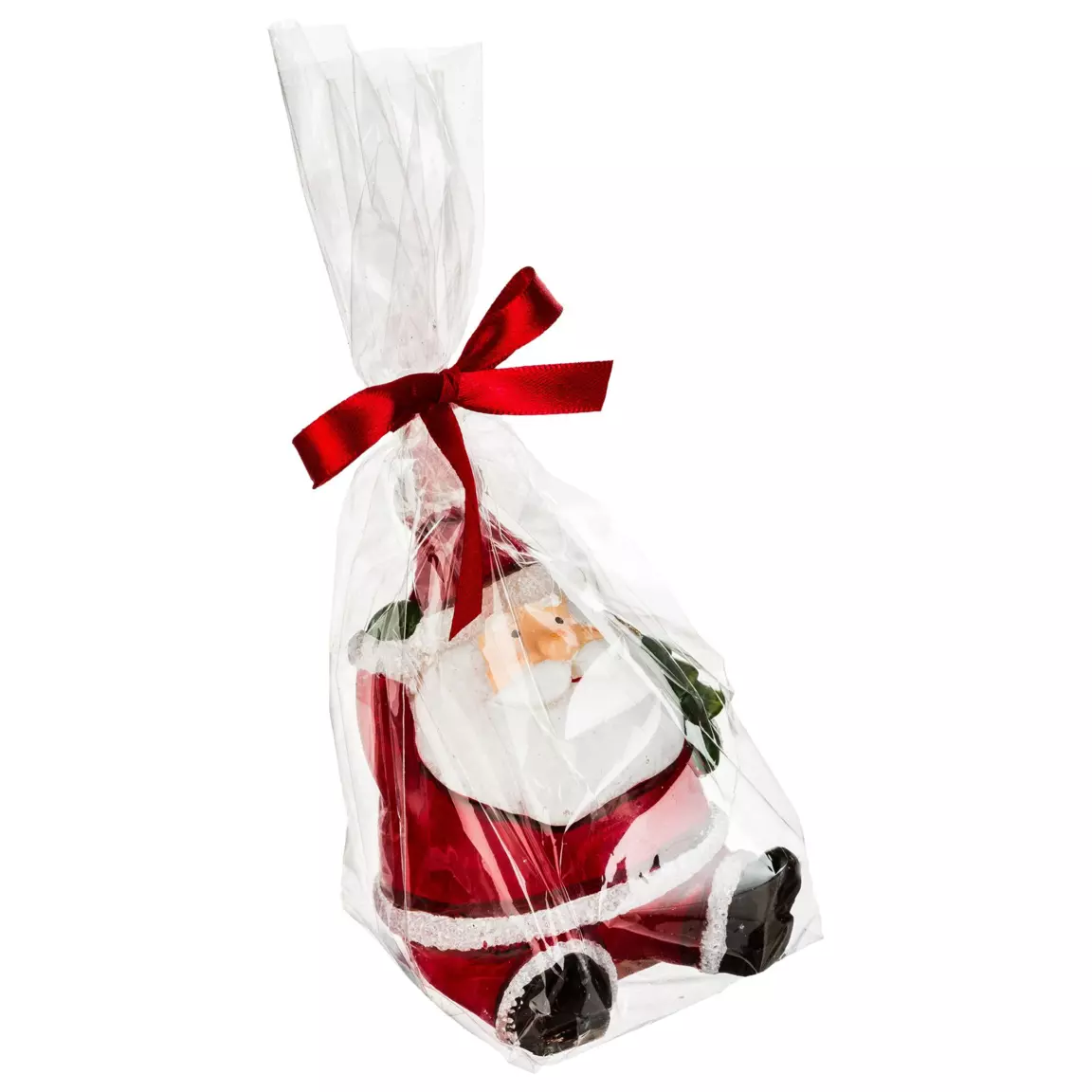 Bougie Père Noël assis (H9 cm) Rouge