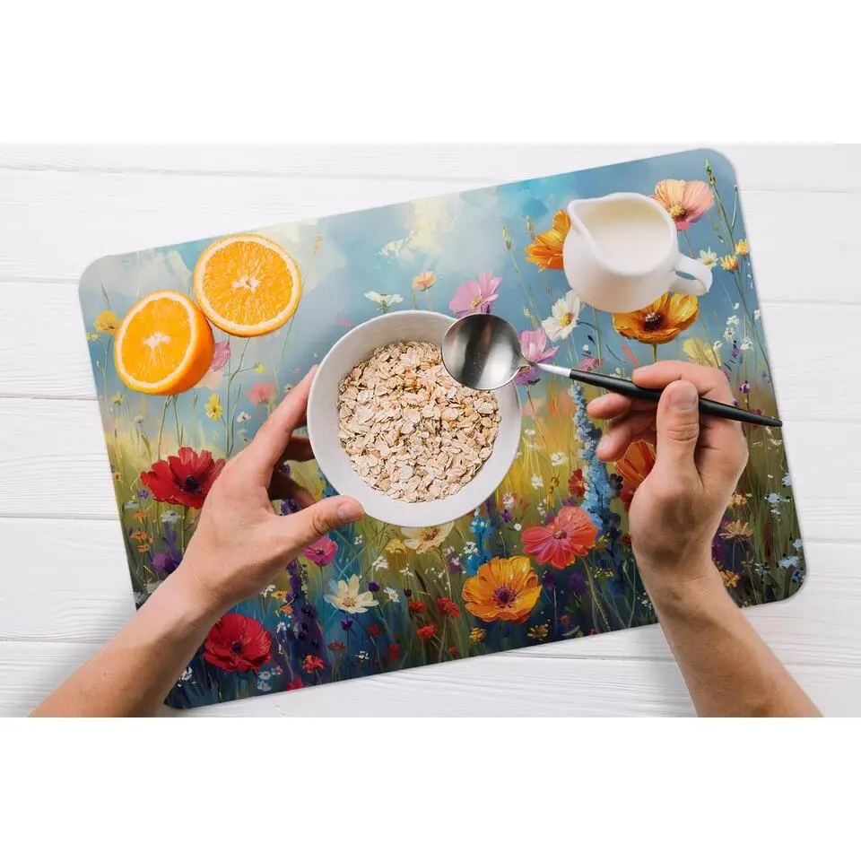 MuchoWow Placemat (6stuks) 45x30cm Bloemen Natuur Botanisch