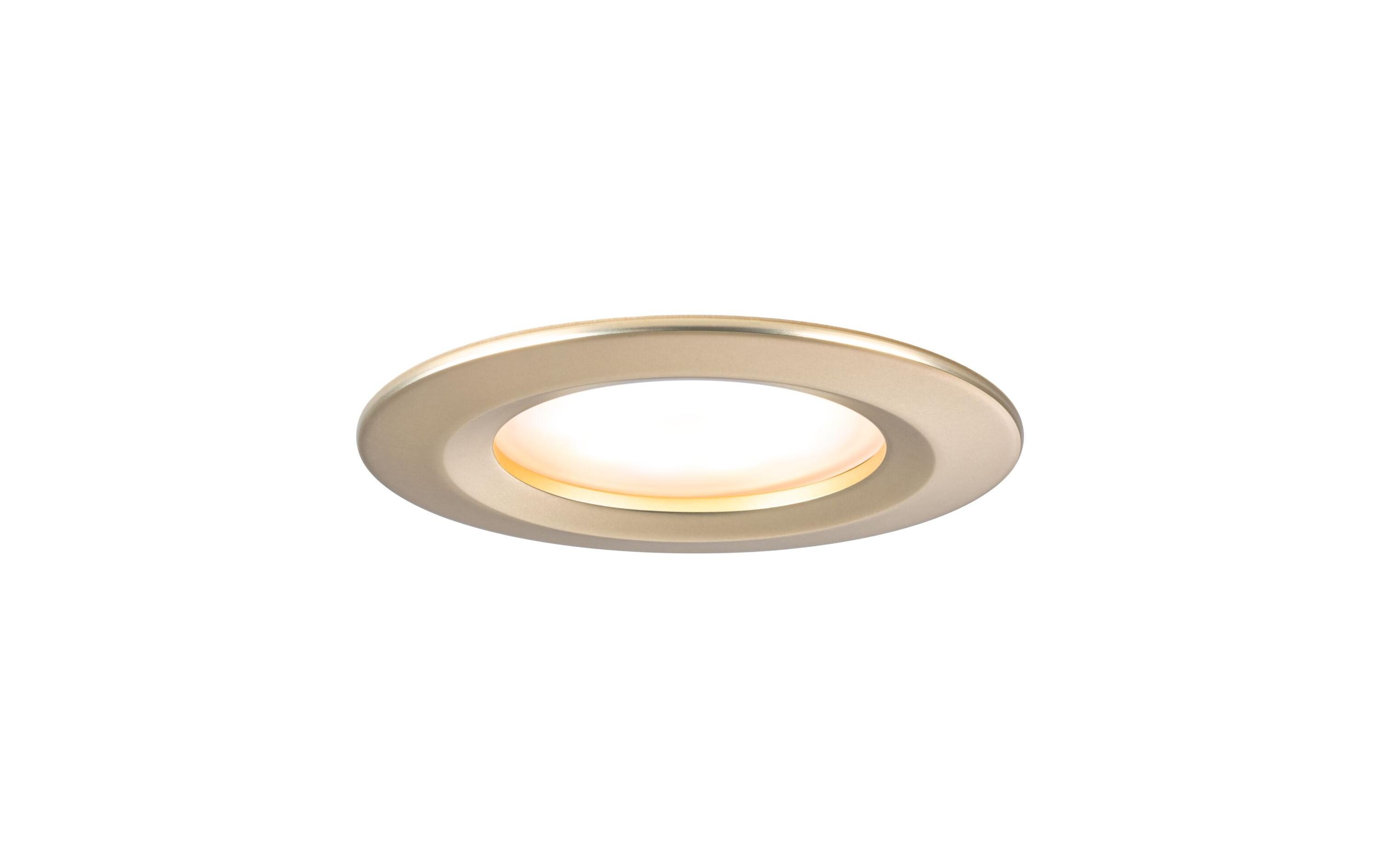 Einbauleuchte LED Nova Coin Basisset starr 3er-Set GoldRunde Einbauleuchte