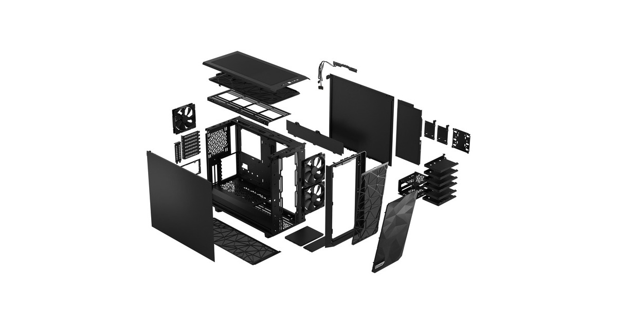 Fractal DesignMeshify 2 midi tower behuizing  (Zwart | 2x USB-A | 1x USB-C)