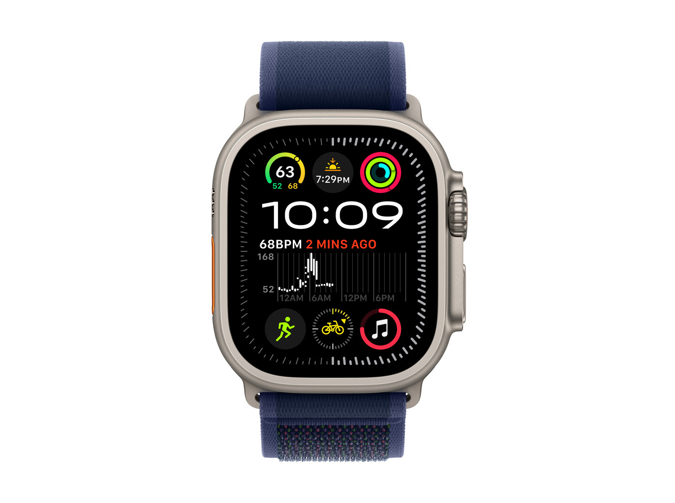 APPLE WATCH ULTRA 2 GPS   CELLULAR 49MM TITÂNIO NATURAL COM LOOP TRAIL AZUL (TAMANHO M/L)