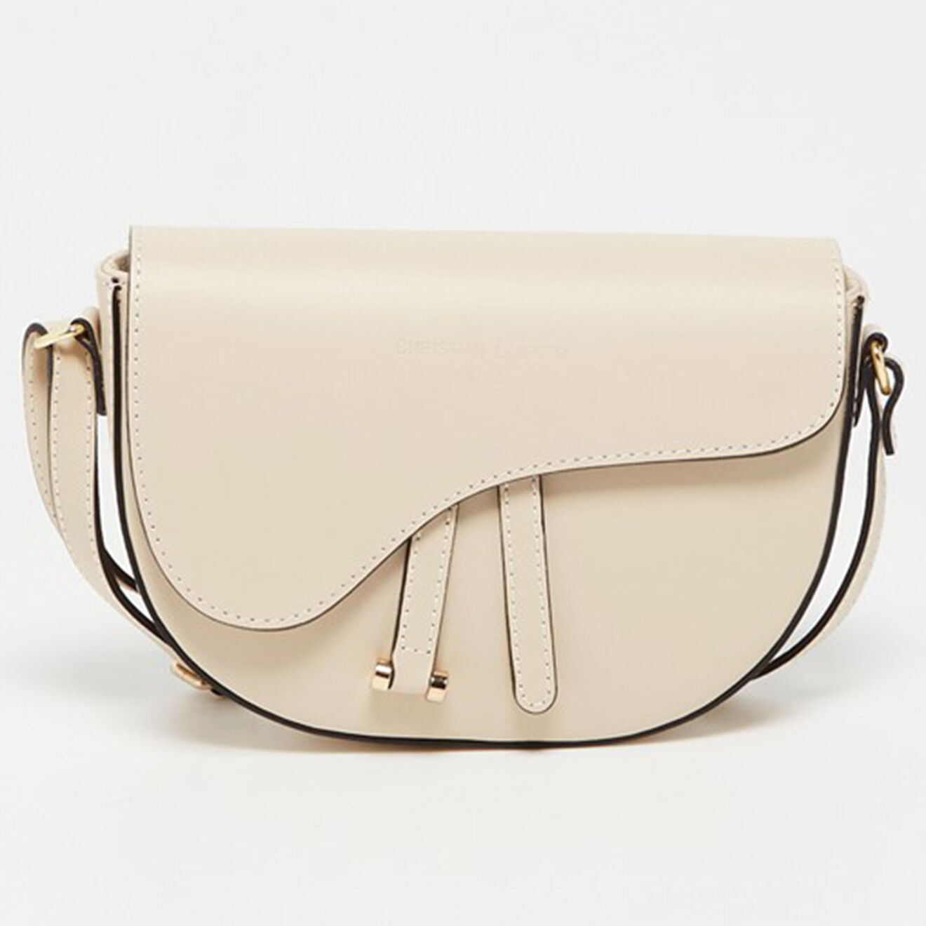 Christian Laurier Sac bandoulière en Cuir Kena beige -  22x16x5.5 cm