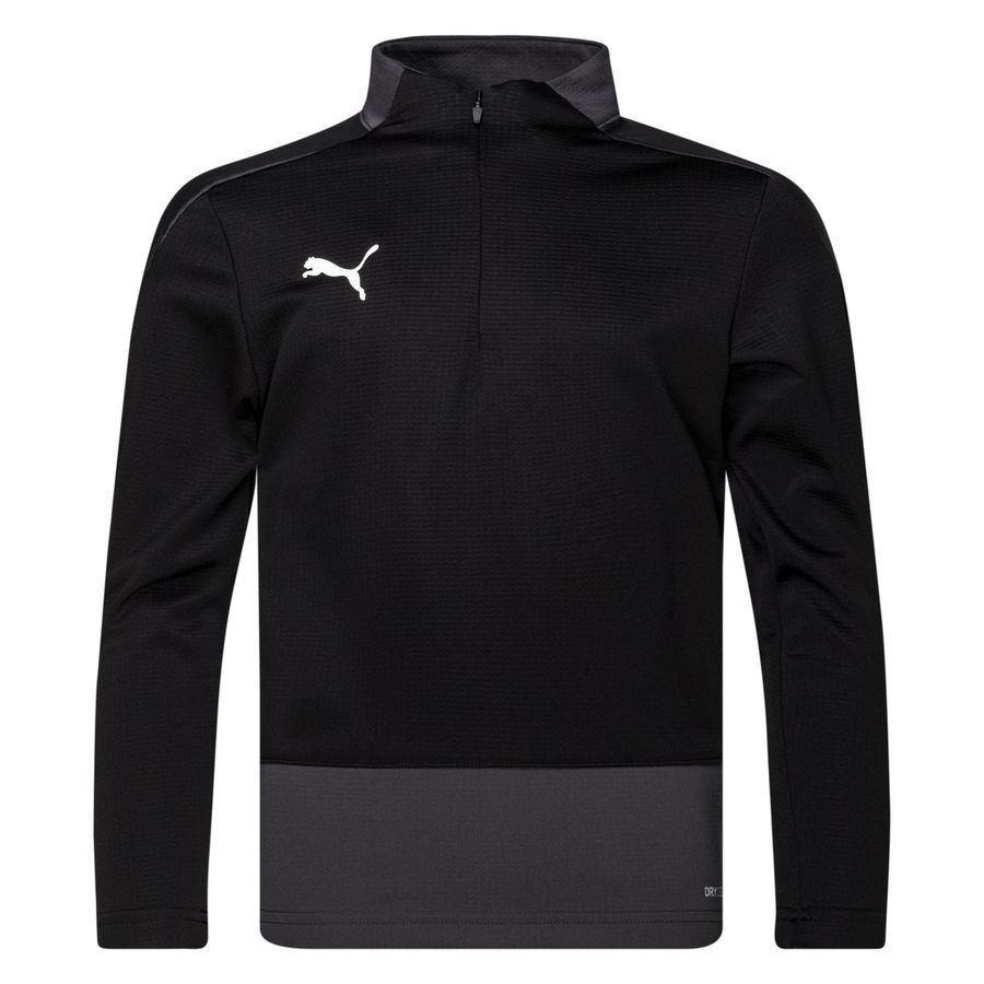 PUMA Maillot d'Entraînement teamGOAL 23 Fermeture Éclair 1/4 - Noir/Gris Enfant