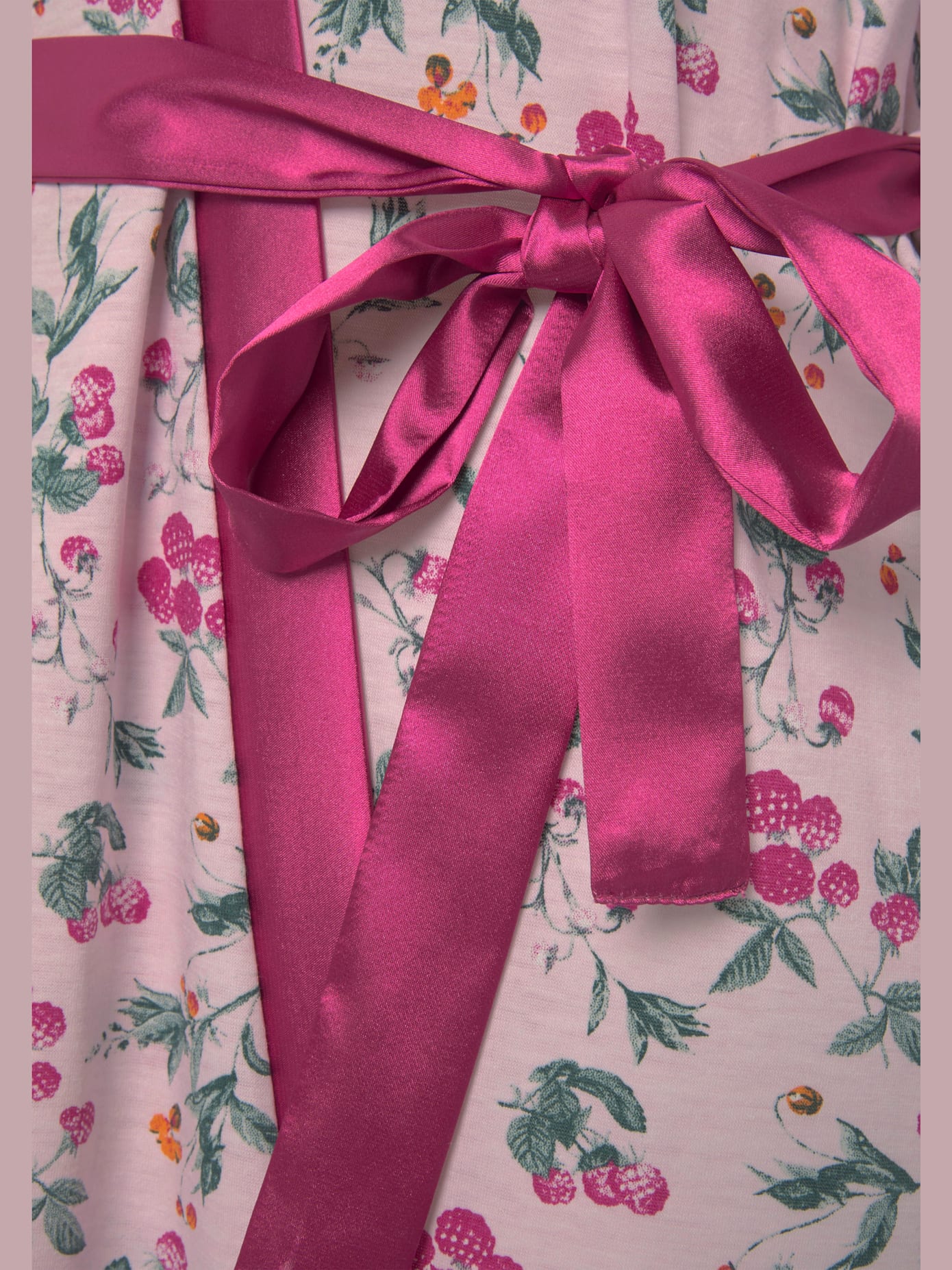 Kimono avec détails en satin