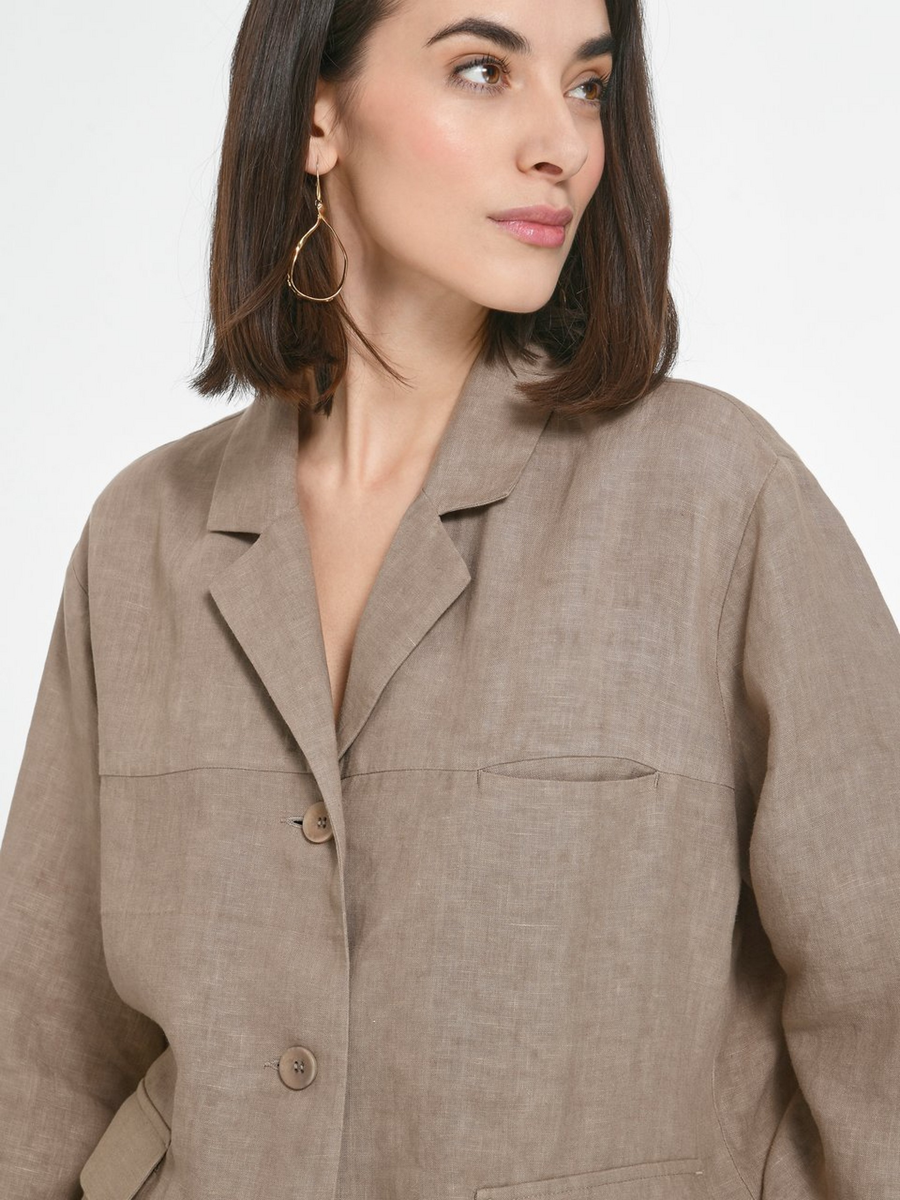 Blusen-Jacke aus 100% Leinen
