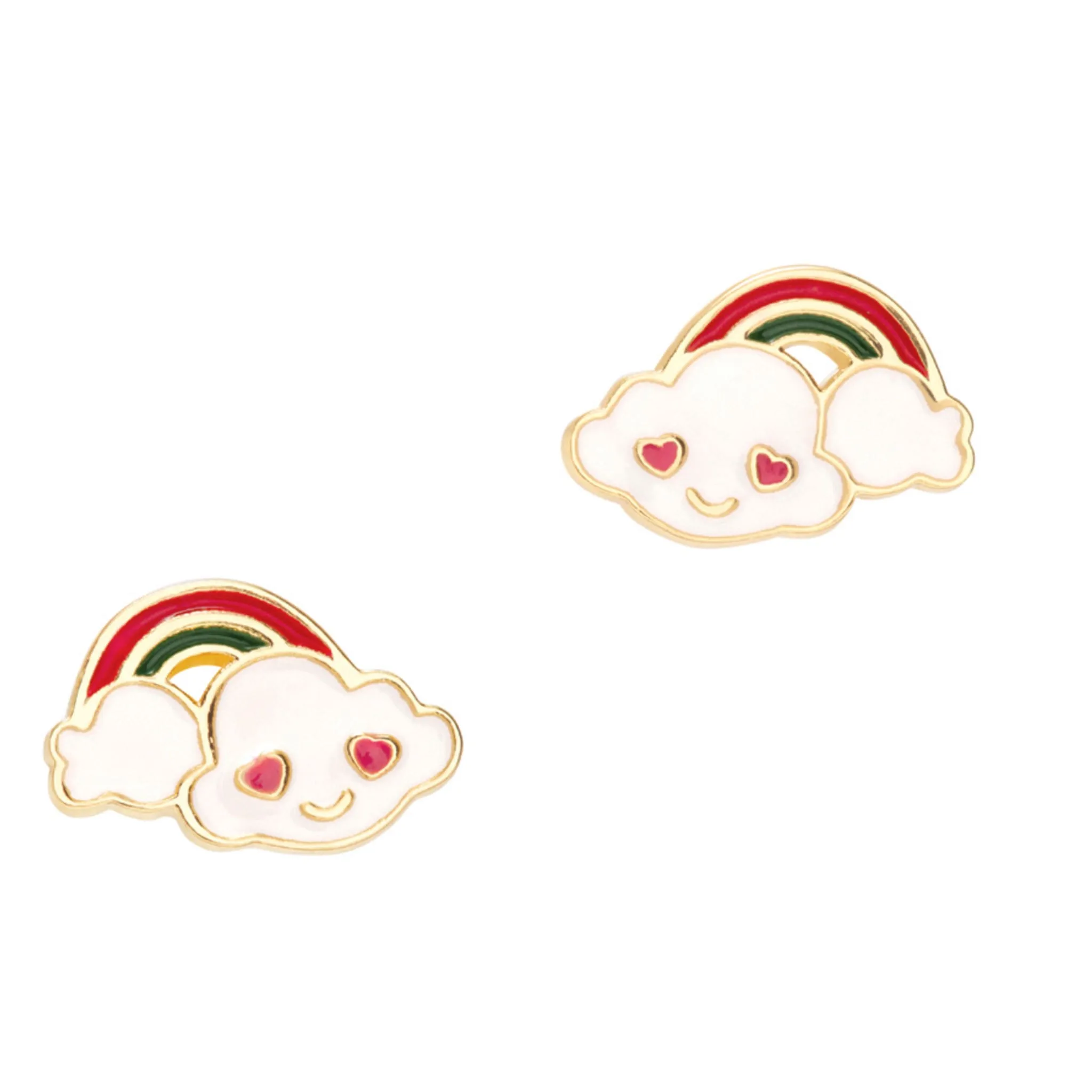 Girl Nation Coffret Cadeau Collier et Boucles d'oreilles de fantaisie - Arc-en-ciel