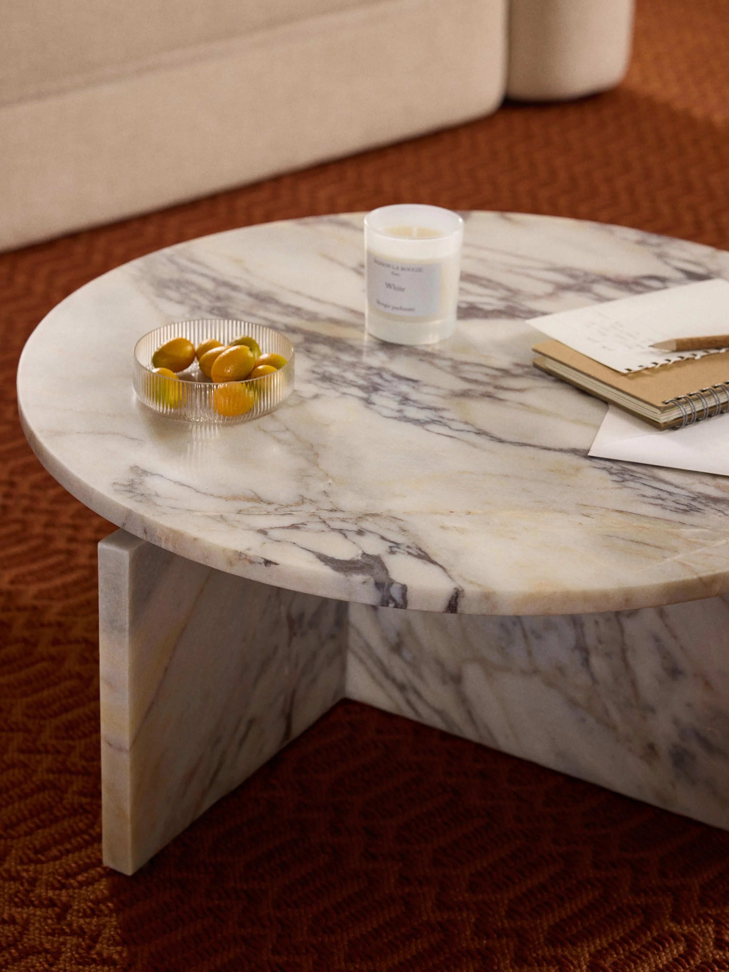 Ronde salontafel Marisa van marmer
