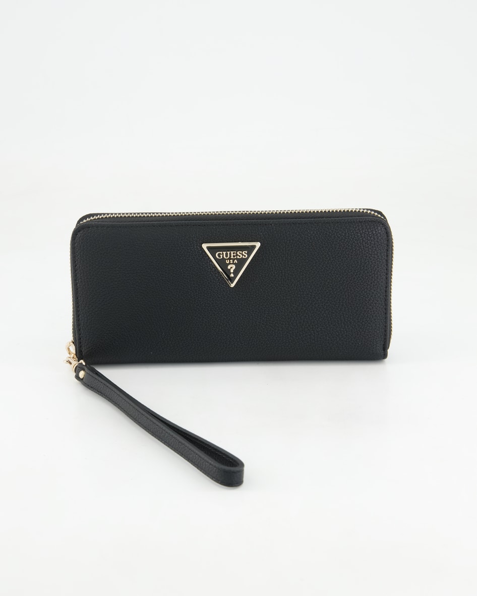 Guess Laurel SLG Large Zip Around Portemonnaie in Schwarz