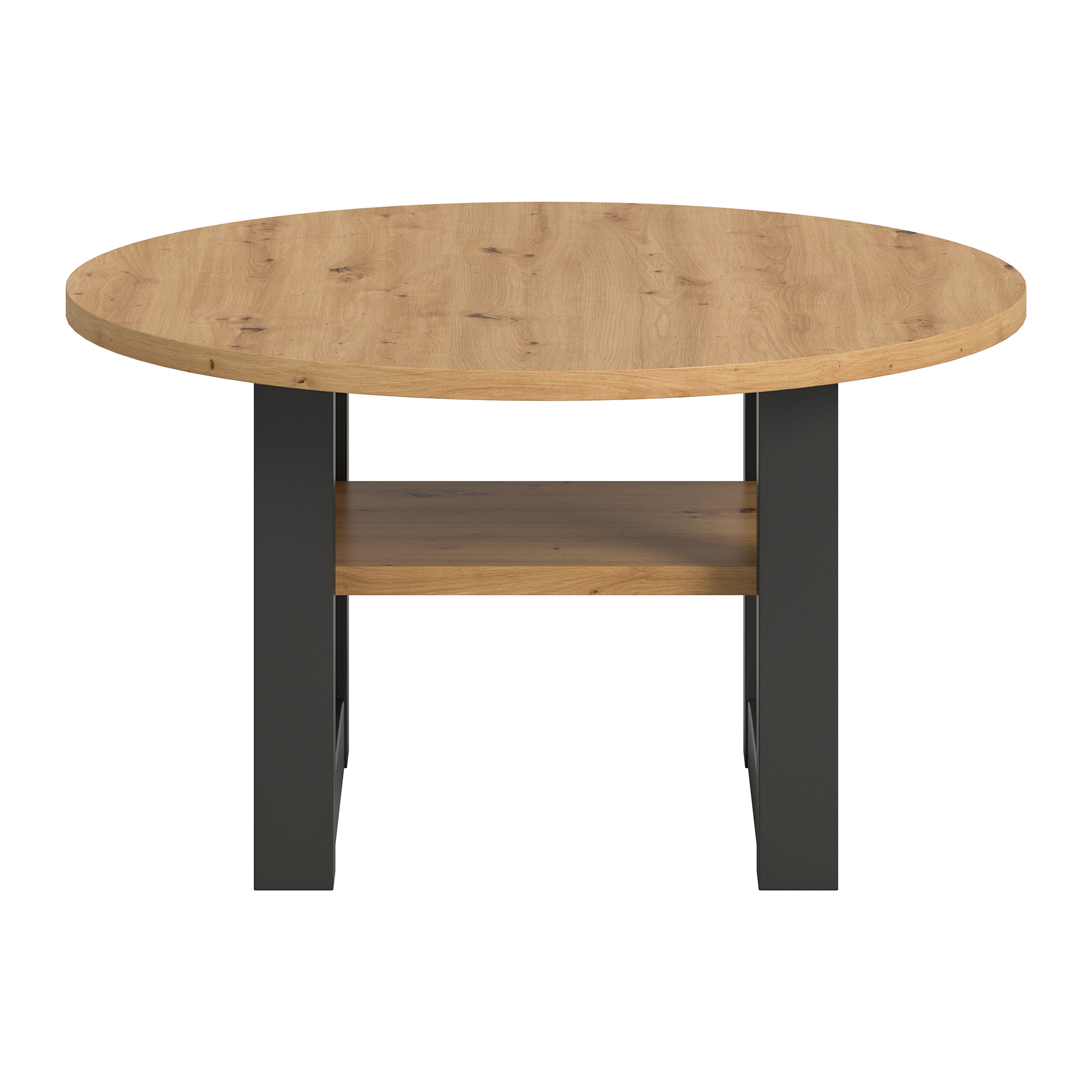 Couchtisch - Artisan Eiche - grau - Ø 75 cm